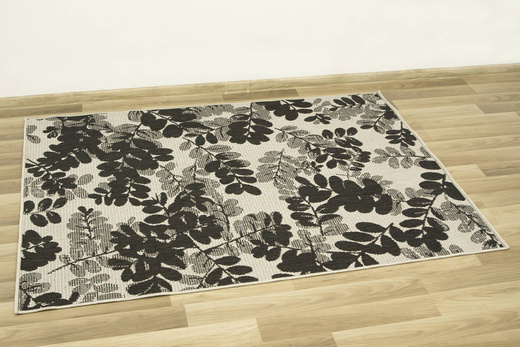 Dywan Sznurkowy Lejda 12504/951 Antracyt Beż Liście Akacji