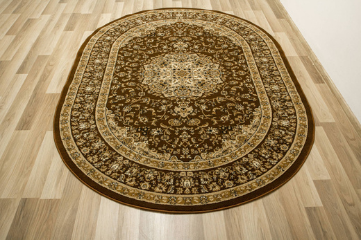 Owalny Dywan Super Rose 3619A brown/brown Ornament Brąz Beż Krem