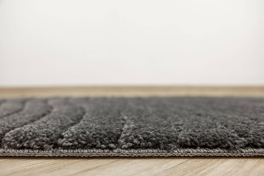 Dywanik Łazienkowy Antypoślizgowy Sara Dark Grey Ciemny Szary Fale
