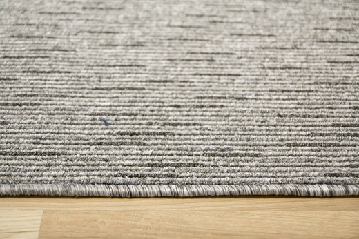 Wykładzina Pętelkowa Genewa 79 Szary Grafit Melanż Gruby Splot Prążki szerokość 4 m