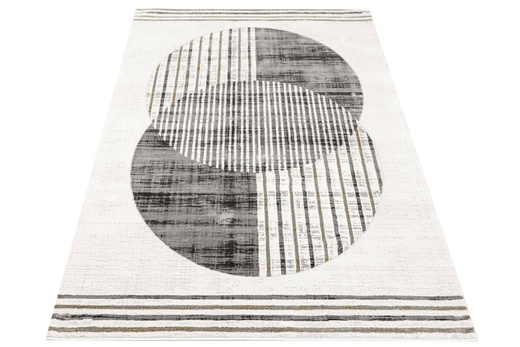 Dywan Verano H538A cream/grey Krem Szary Złoty Okręgi