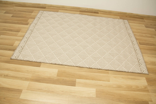 Dywan Dwustronny Sznurkowy Brussels 205740/10610 Linen Beż Krem Romby Outdoor