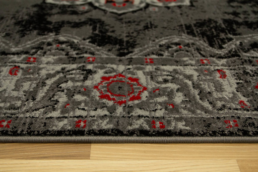 Dywan Victoria 7094A grey/d.grey Szary czerwony Ornament