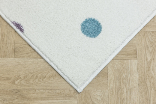 Dywan Dziecięcy C275A cream/lila Krem Kropki