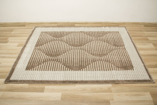 Dywan Teno QP030 Brown Brąz Beż Geometryczny