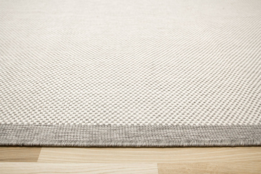Dywan Dwustronny Sznurkowy Brussels 205014/10010 Silver Romby Kratka Outdoor