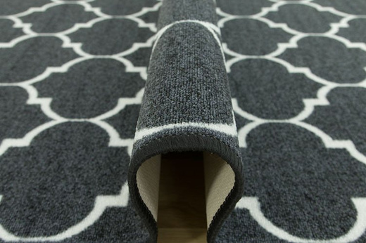 Antypoślizgowy chodnik clover koniczyna ciemny szary szerokość 100 cm