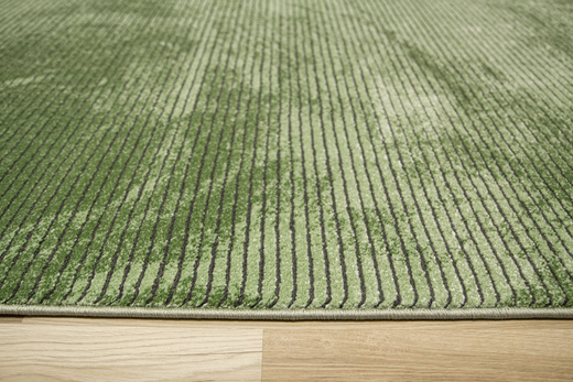 Dywan Teno QP044 Dark Green Paski Przecierany Marmur