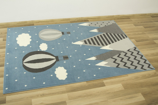 Dywan Luna Kids 534432/95822 sky/blue Szary Niebieski góry