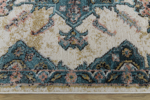 Dywan Lucca 8634A cream/l.grey Ornamentowy Krem Turkus Łosoś