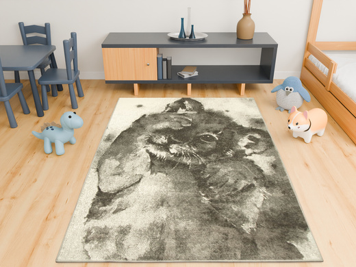Dywan Dziecięcy Lima 9362A l.grey/d.grey Szary Krem Lew