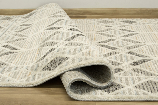 Dywan Victoria 8509 beige/l.blue Romby Szary Beż