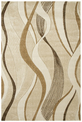 Dywan Amelia B178A cream/beige Beżowy Brązowy Wstęgi Fale