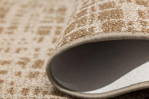 Dywan Pętelkowy Traffic 68 Beige Brąz Beż Kratka Melanż