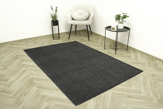 Dywan Burton 78 Szary Srebrzysty Czarny Melanż