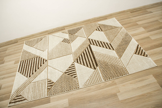Dywan Amelia A632A cream/beige Beżowy Brązowy Geometryczny Linie Paski Kreski