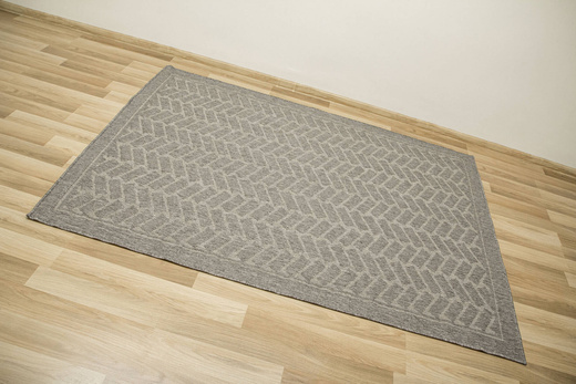 Dywan Dwustronny Sznurkowy Brussels 205855/10010 Silver Szary Krem Cegiełki Jodełka Outdoor