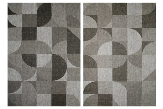 Dywan Dwustronny Sznurkowy Brussels 205498/11010 night silver Szary Grafit Geo Outdoor