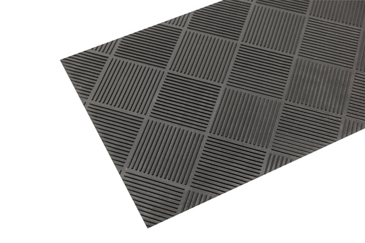 Wycieraczka gumowa M26 dwustronna antypoślizgowa czarna jodełka karo