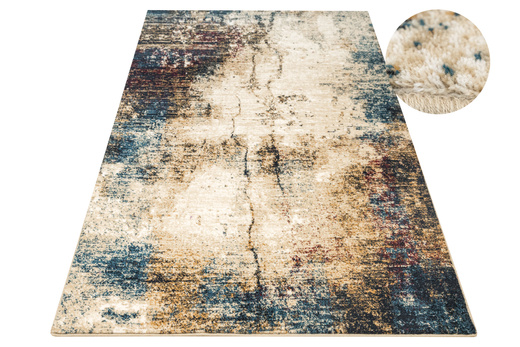 Wełniany Dywan Agnella Isfahan Grado Jasny Beż Abstrakcja