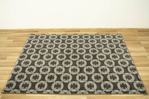 Dywan Fushe 2498 d.grey/l.grey Szary Grafit Kółka