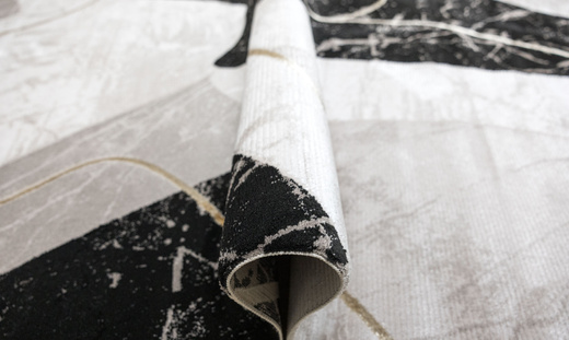 Dywan Kashmir KR205S Black/Vizon Marmur Czarny Złoty