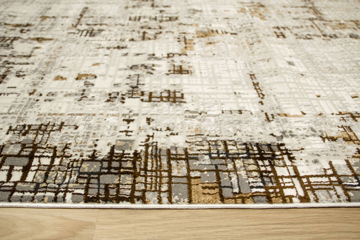 Dywan Modena 5317 l.grey/d.brown Brąz Krem Szary Złoty Przeciecierany Kratka