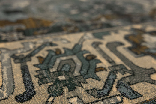 Wełniany Dywan Dywilan Superior Oman Dark Blue Ornament