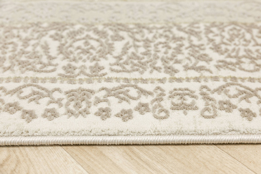 Lśniący Dywan Allora Plus E976A cream/beige Krem Beż Złoty Ornament