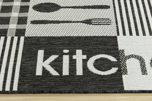 Antypoślizgowy Dywan Kuchenny Flex 19053/08 grey Grafit