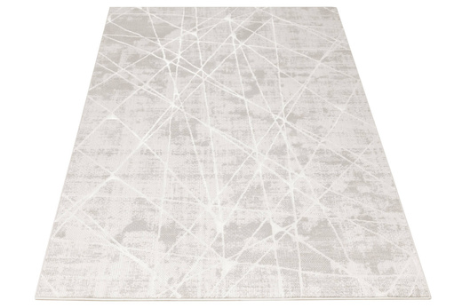 Dywan Illusion H017A creamHB/l.grey Szary Krem Lśniący Marmur Linie