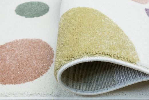 Dywan Dziecięcy Lima M042A cream/rose Krem Róż Fiolet Kropki