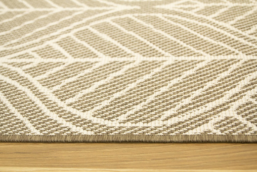 Dywan Dwustronny Sznurkowy Brussels 205647/10210 coffee Beż Krem Listki Outdoor