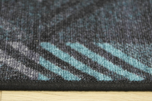 Antypoślizgowy Chodnik Logos 22 Turkus Grafit Romby szerokość 100 cm