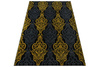 Dywan FESTIVAL 2746A yellow/black Czarny Złoty Ornament