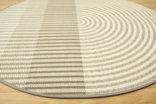 Okrągły Dywan Sznurkowy Foggia 16733/631 Szary Antracyt Krem