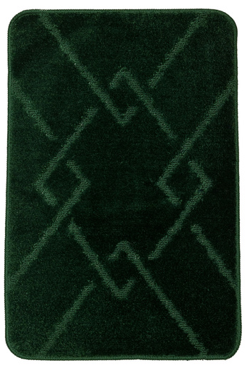 Komplet 3-częściowy Łazienkowy Moreno Green Butelkowa Zieleń Romby