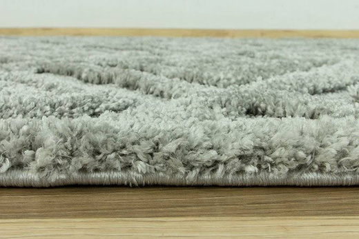 Dywan Berber 6846 l.grey 3D z frędzlami