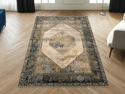 Dywan Wełniany Dywilan Omega Seneh Koniak Ornament