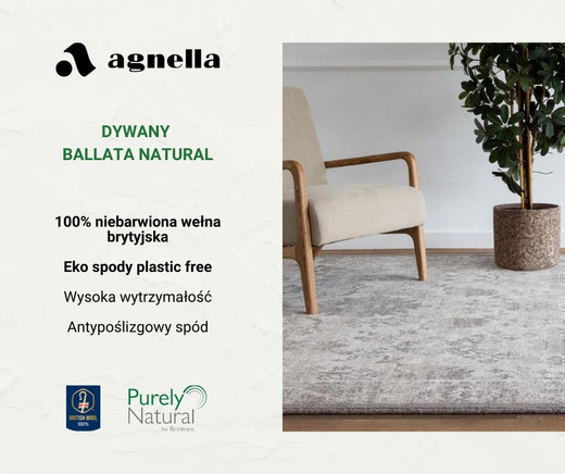 Dywan Wełniany Ballata Natural Corvo Beż Krem Agnella