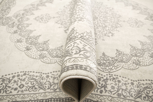 Lśniący Dywan Allora Plus F345A grey Srebrzysty Szary Ornament
