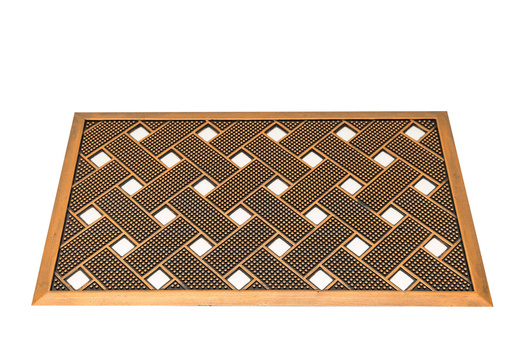 Wycieraczka gumowa kolor M42 ażurowa cegiełka brąz