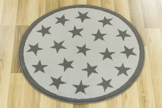Okrągły Dywan LUNA 533909/89911 gwiazdki szare