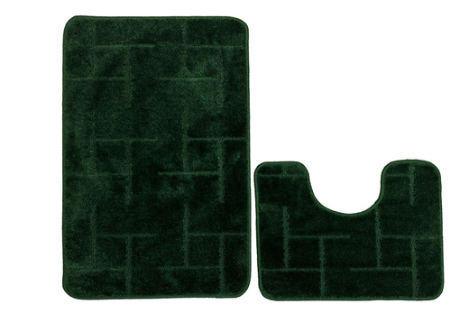 Komplet 3-częściowy Łazienkowy Teramo Green Butelkowa Zieleń