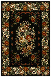 Dywan Afgan 4362A black/green Czarny Zielony Kwiaty