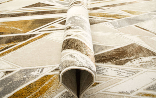 Dywan Elisa PF132 Brown Gold Złoty Brąz Geometria