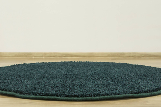 Okrągły Dywan Koło Phuket 40 Butelkowa Zieleń Shaggy