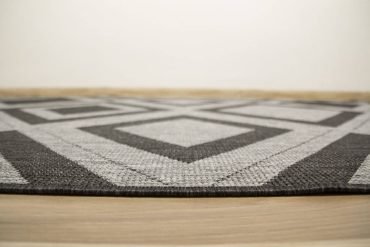 Dywan Dwustronny Sznurkowy Brussels 205386/11010 n.silver Antracyt Szary Romby Outdoor