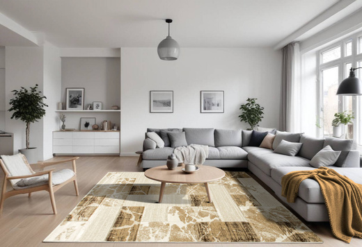 Dywan Amelia B171A cream/beige Beżowy Brązowy Kwadraty