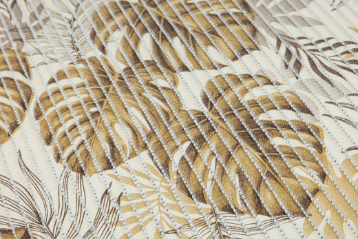 Mata Łazienkowa 265B Monstera Beż szerokość 130 cm